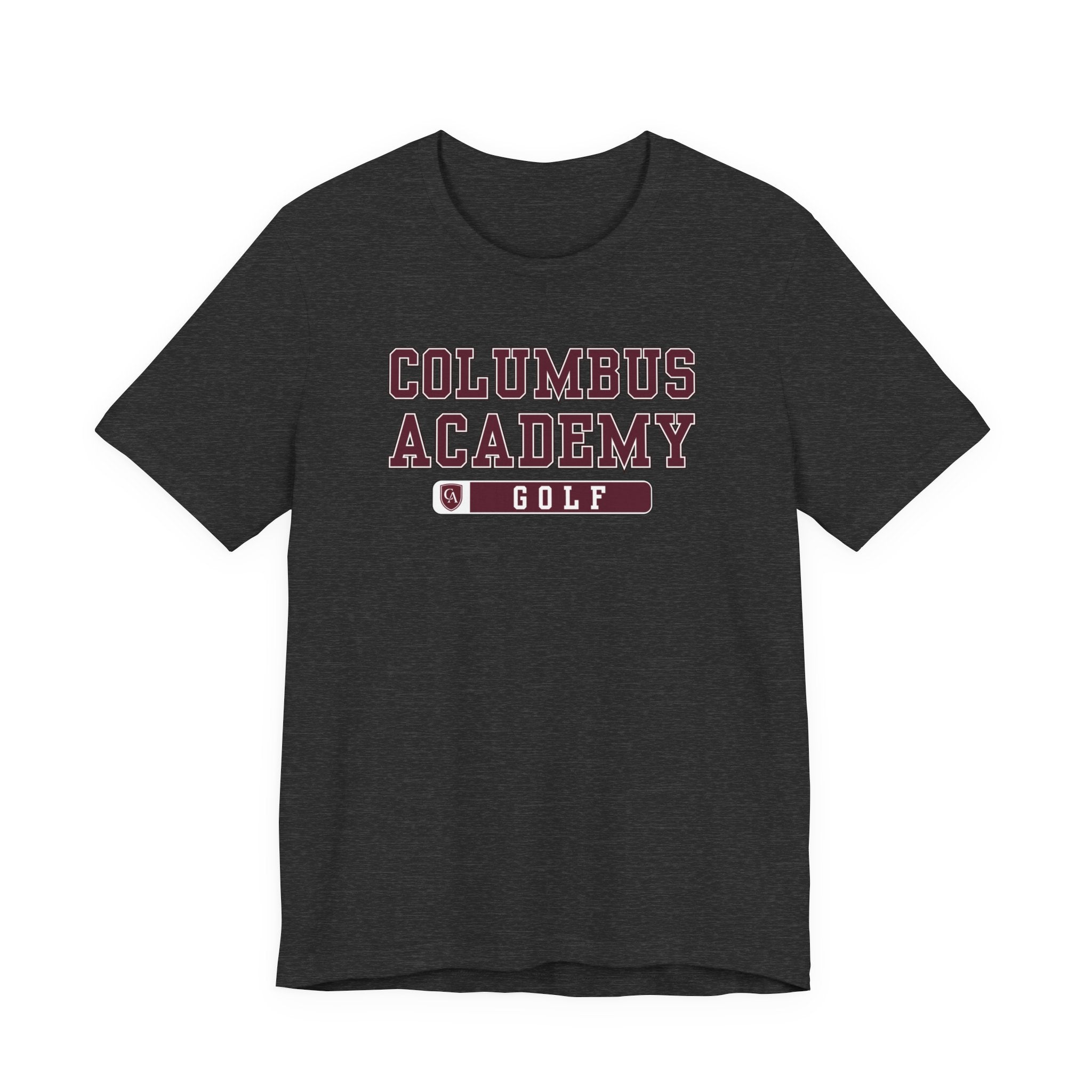Adult Unisex Columbus Academy Golf Graphic Short Sleeve Bella + Canvas Soft Tee