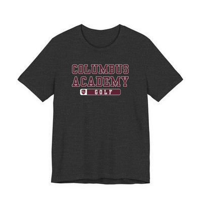Adult Unisex Columbus Academy Golf Graphic Short Sleeve Bella + Canvas Soft Tee