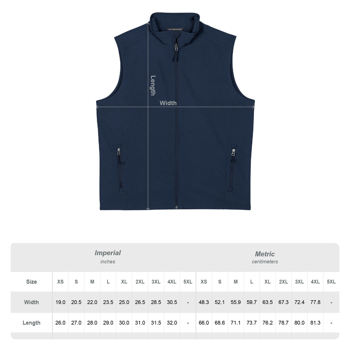 Adult Unisex Columbus Academy Ice Hockey Embroidered Core Soft Shell Vest
