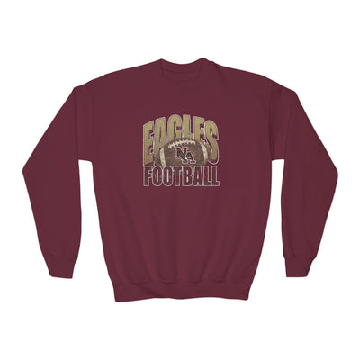 Youth New Albany First-Down Distressed Football Graphic Gildan Heavy Blend Sweatshirt