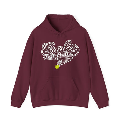 Adult Unisex Sporty Script Softball Eagles Graphic Hoodie