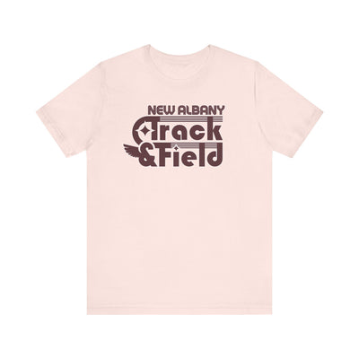 Adult Unisex Retro Track and Field Graphic Short Sleeve Soft Tee