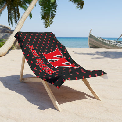 Weir Red Riders Beach Towel - Red W Logo