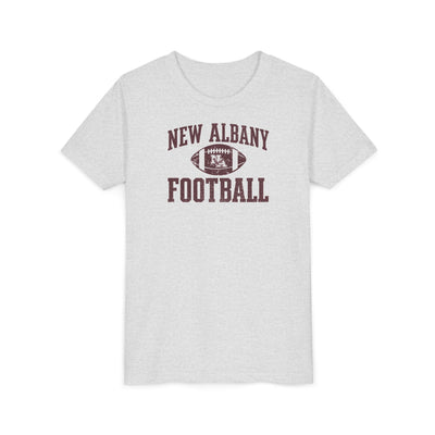 Youth New Albany Vintage Vibes Football Helmet Graphic Short Sleeve Bella + Canvas Soft Tee