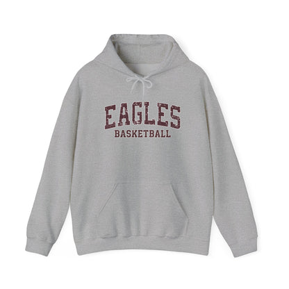 Adult Unisex Eagles Basketball Distressed Graphic Hoodie