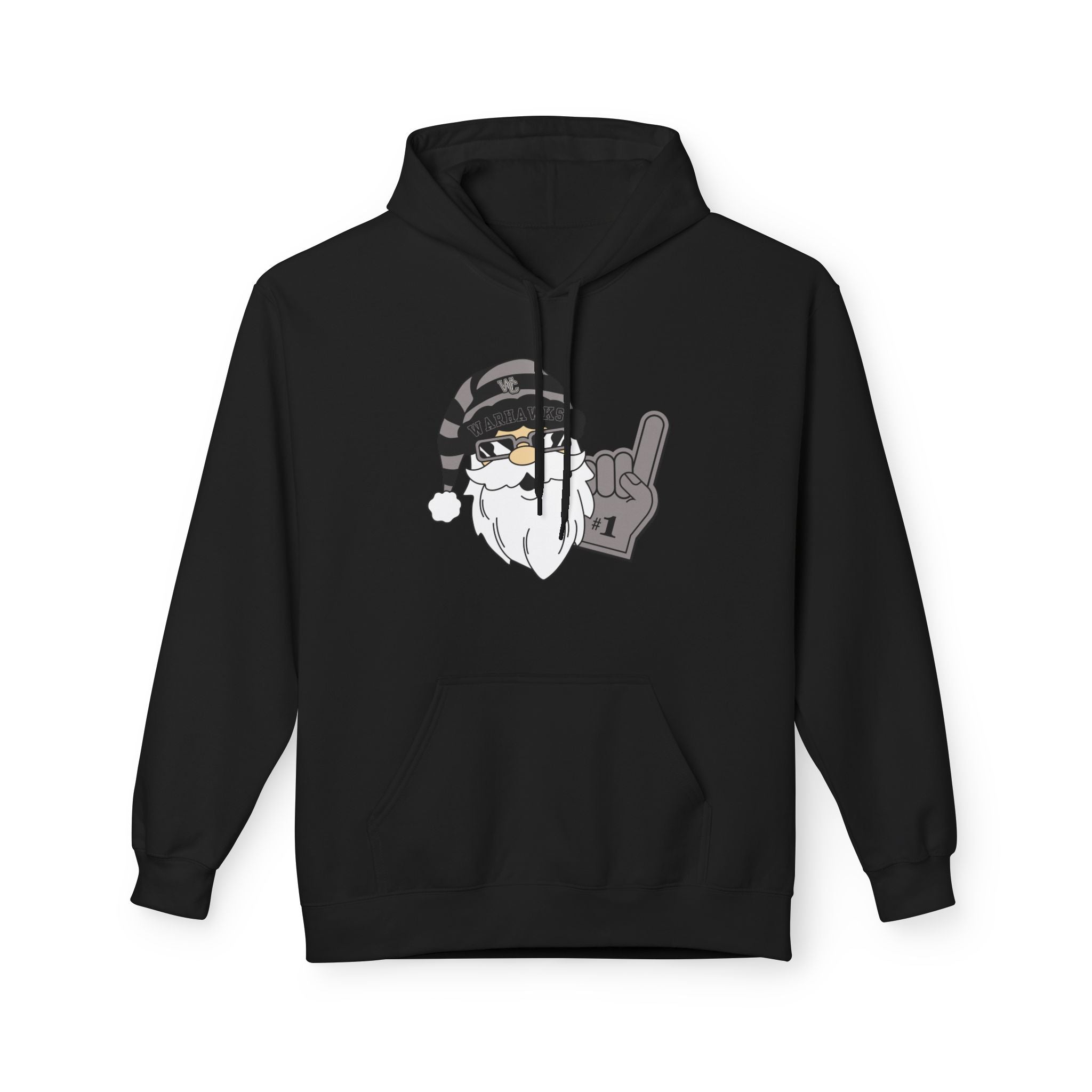 Adult Unisex Westerville Central Spirited Santa Graphic Soft Style Hoodie