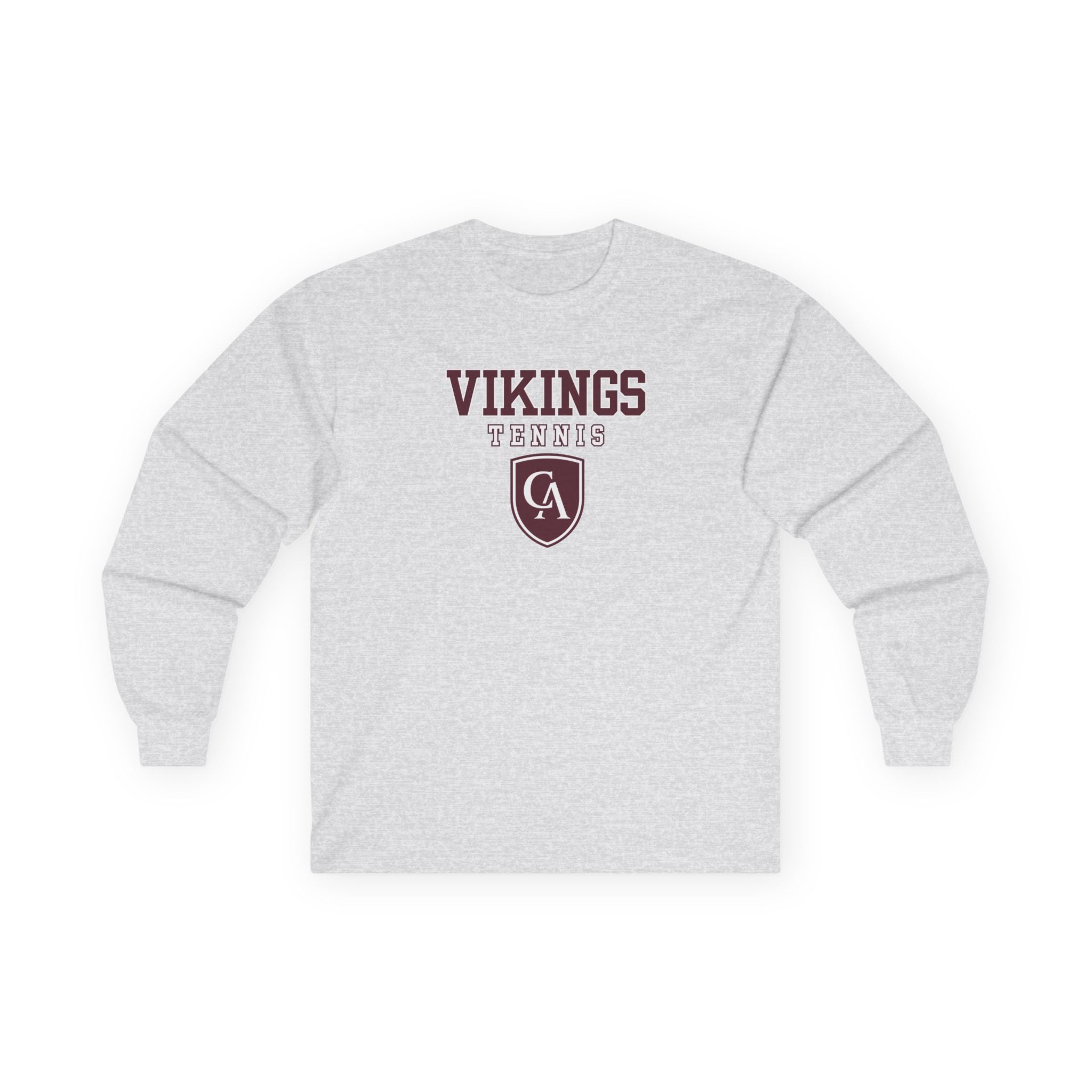 Adult Unisex Columbus Academy Vikings Tennis Graphic Gildan Long Sleeve Tee