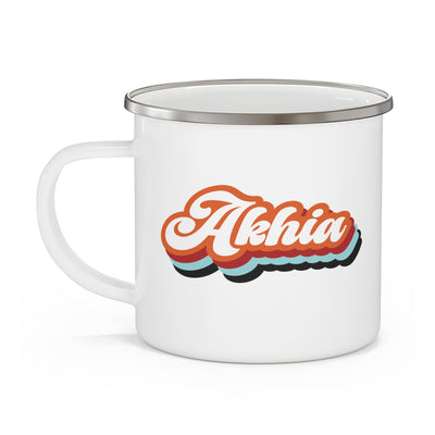 Retro Graphic Enamel Camping Mug - Akhia