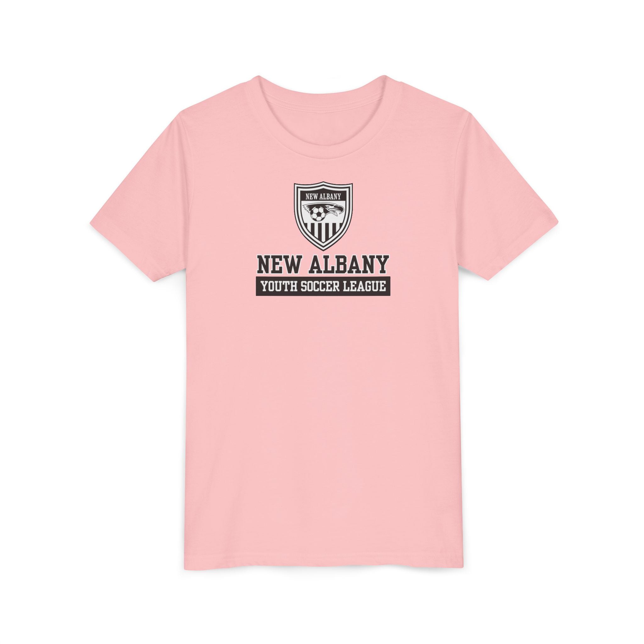 Youth New Albany Youth Soccer League Game Day Graphic Short Sleeve Bella + Canvas Soft Tee