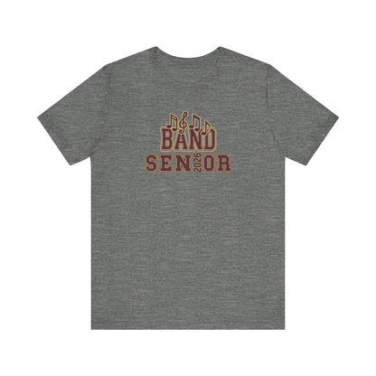 Adult Unisex Band Senior Musical Note Graphic Short Sleeve Soft Tee