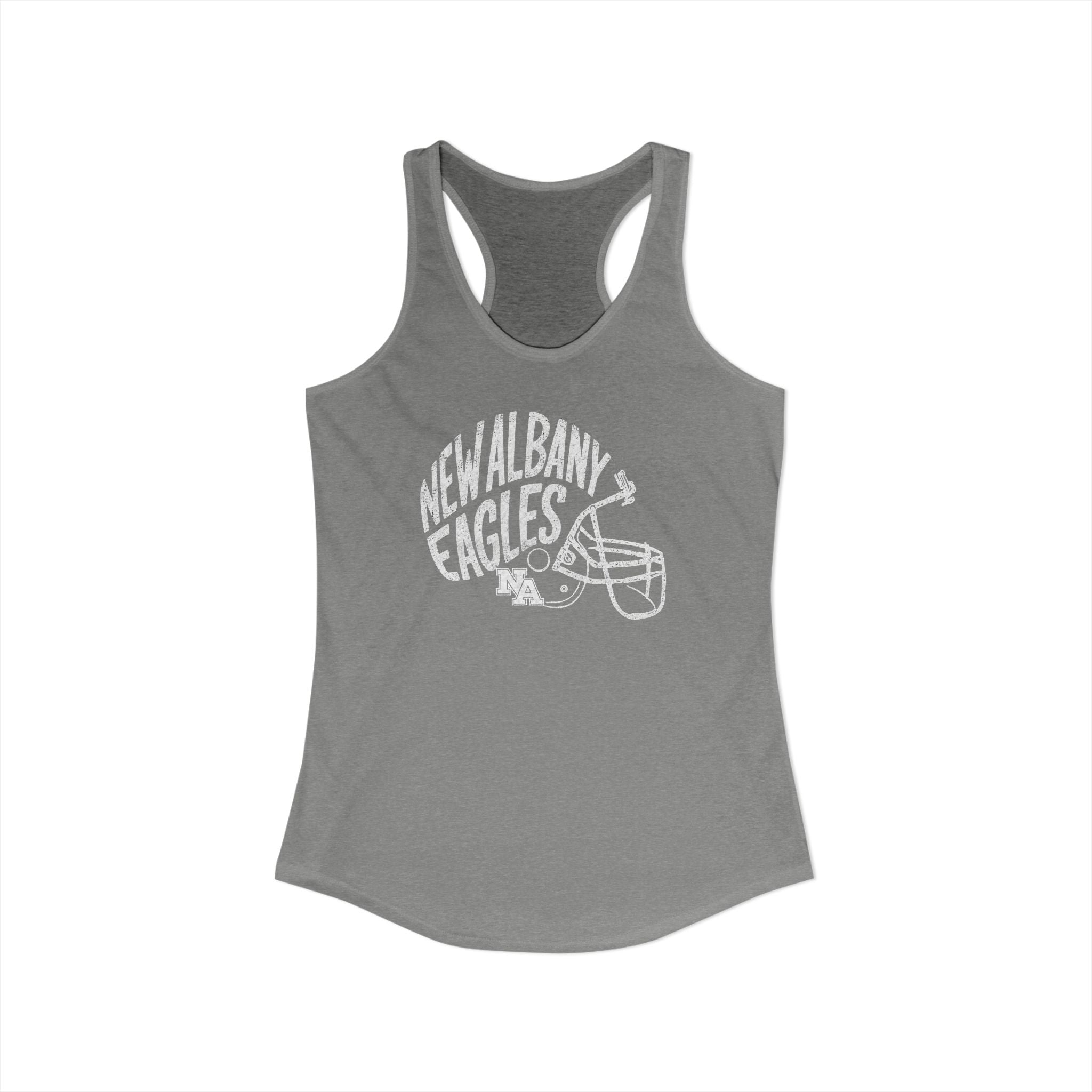 Women's New Albany Vintage Vibes Football Helmet Graphic Next Level Racerback Tank