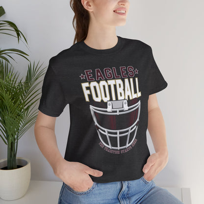 Adult Unisex Eagles White Hype Helmet Graphic Short Sleeve Soft Tee