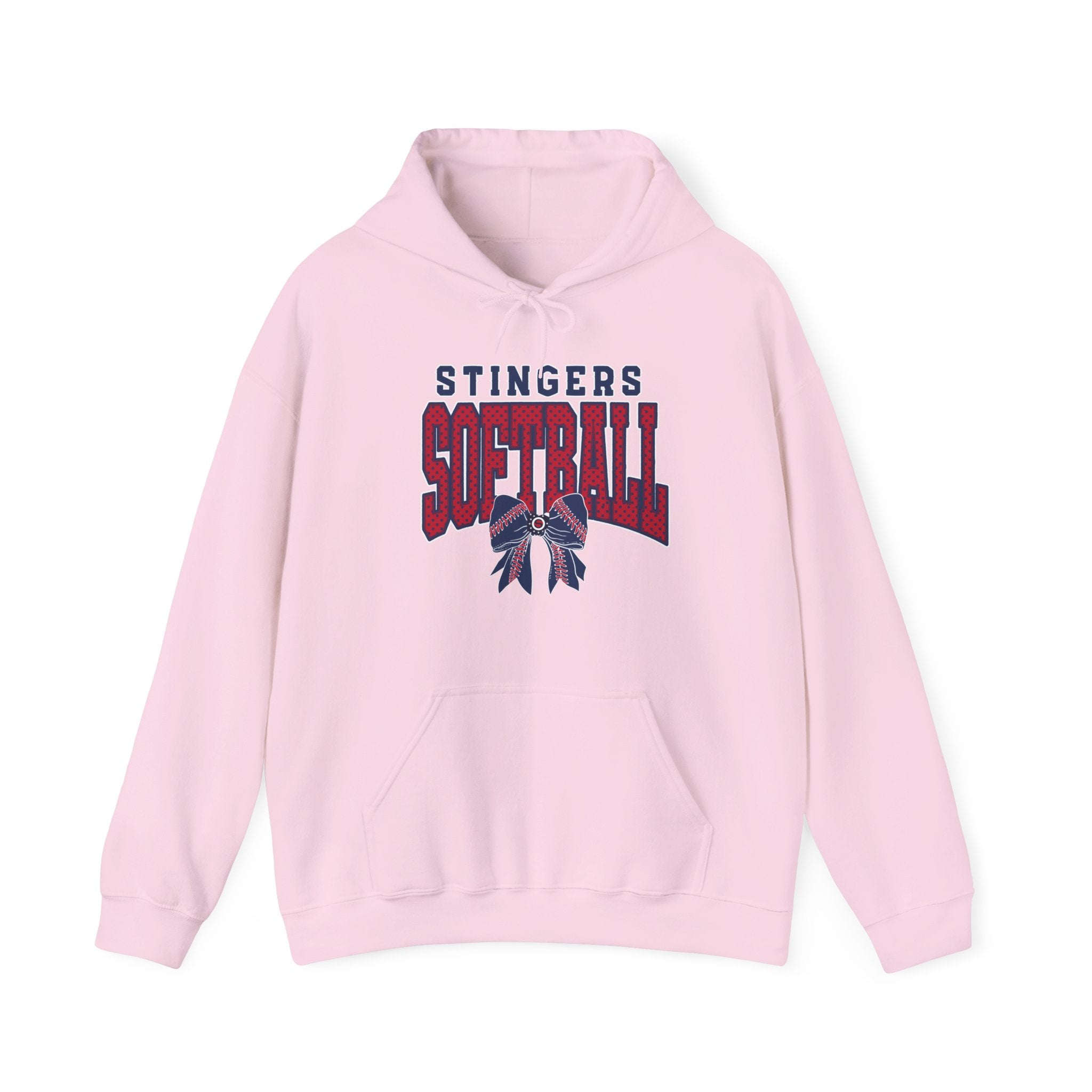 Adult Unisex Stingers Softball Stitched Bow Graphic Hoodie