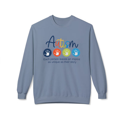Adult Unisex Autism Imprint Graphic Soft Style Sweatshirt