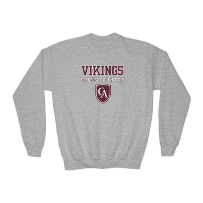Youth Columbus Academy Vikings Cross Country Graphic Gildan Heavy Blend Sweatshirt