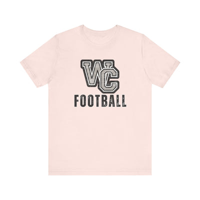 Adult Unisex Vintage Distressed Westerville Central Football Graphic Short Sleeve Soft Tee