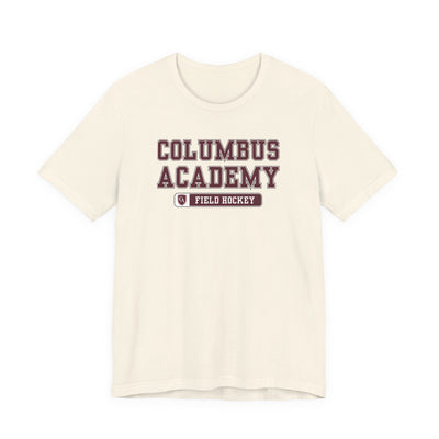 Adult Unisex Columbus Academy Field Hockey Graphic Short Sleeve Bella + Canvas Soft Tee