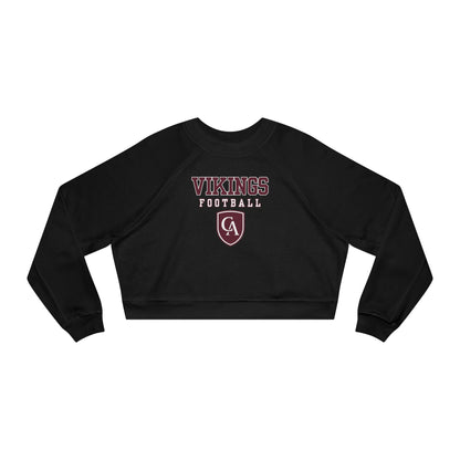 Women's Columbus Academy Football Graphic Cropped Fleece Bella + Canvas Sweatshirt