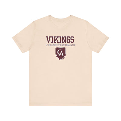 Adult Unisex Columbus Academy Vikings Athletic Performance Graphic Short Sleeve Bella + Canvas Soft Tee