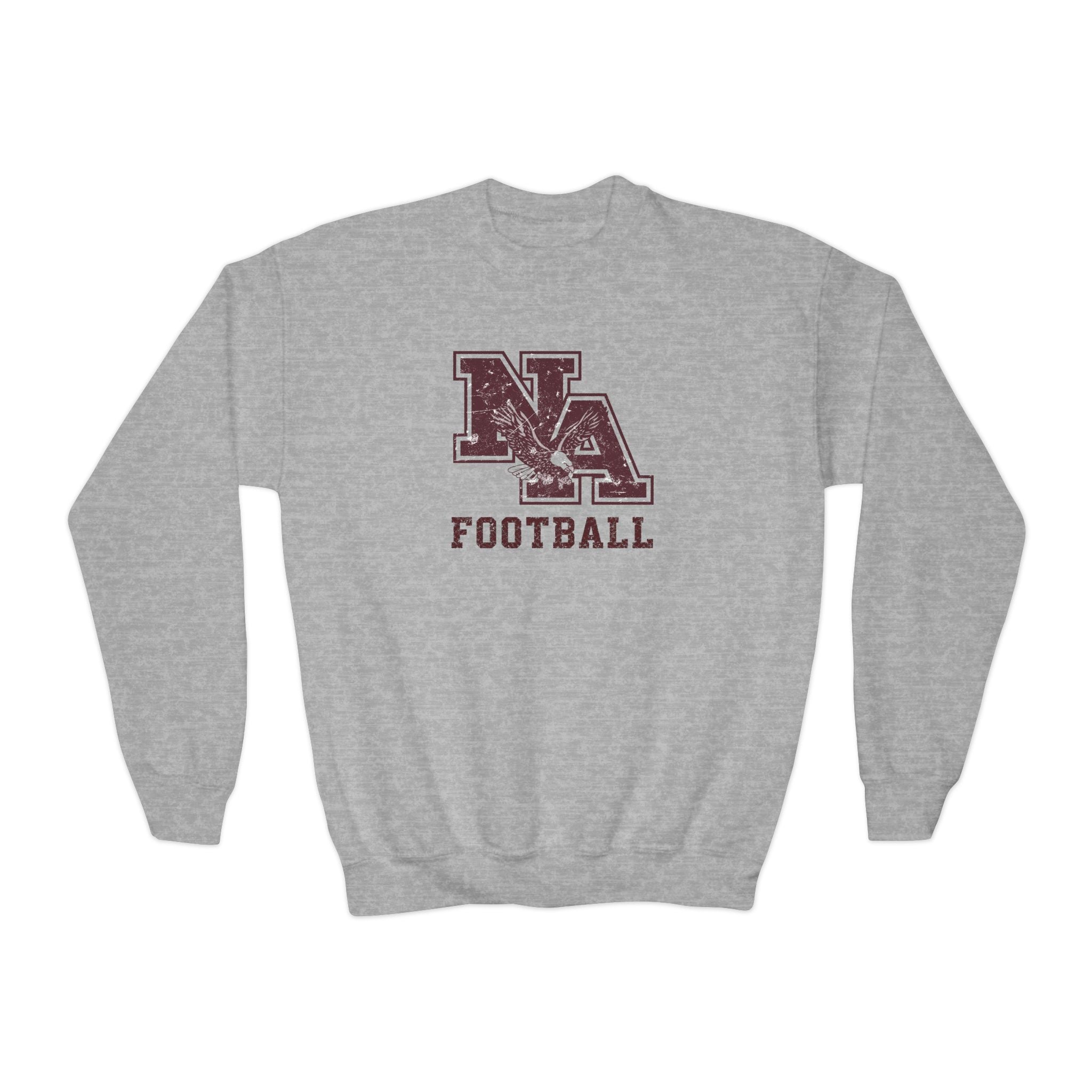 Youth New Albany Football Distressed Vintage Logo Graphic Gildan Heavy Blend Sweatshirt