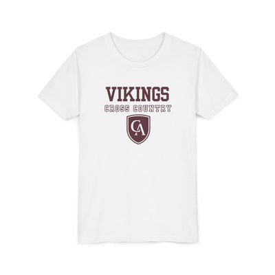 Youth Columbus Academy Vikings Cross Country Graphic Short Sleeve Bella + Canvas Soft Tee