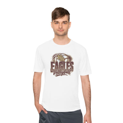 Adult Unisex New Albany Eagles Ombre Volleyball Graphic Sport-Tek Competitor Performance Tee