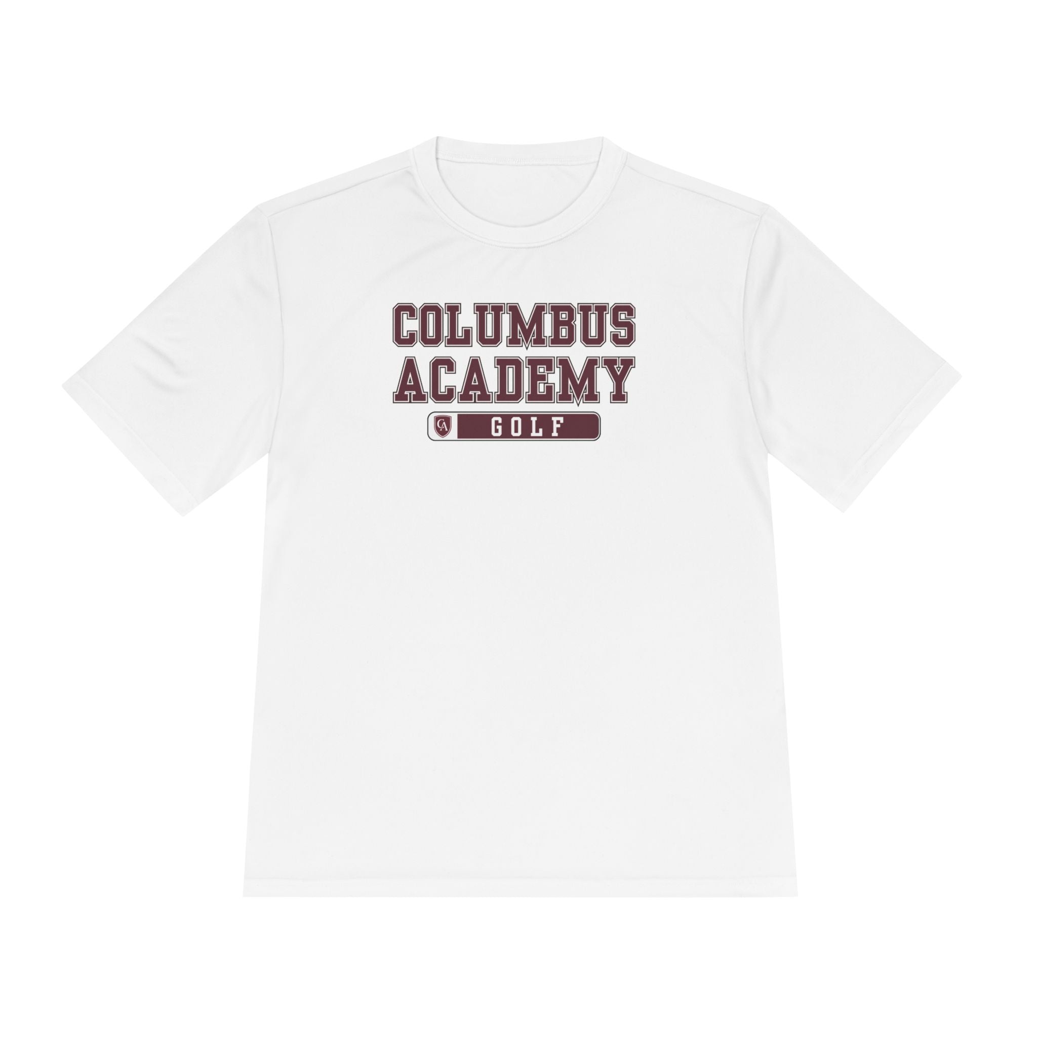 Adult Unisex Columbus Academy Golf Graphic Sport-Tek Competitor Performance Tee