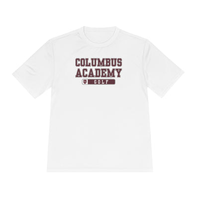 Adult Unisex Columbus Academy Golf Graphic Sport-Tek Competitor Performance Tee
