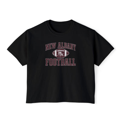 Women's New Albany New Albany Football Pride Graphic Boxy Crop Short Sleeve Tee