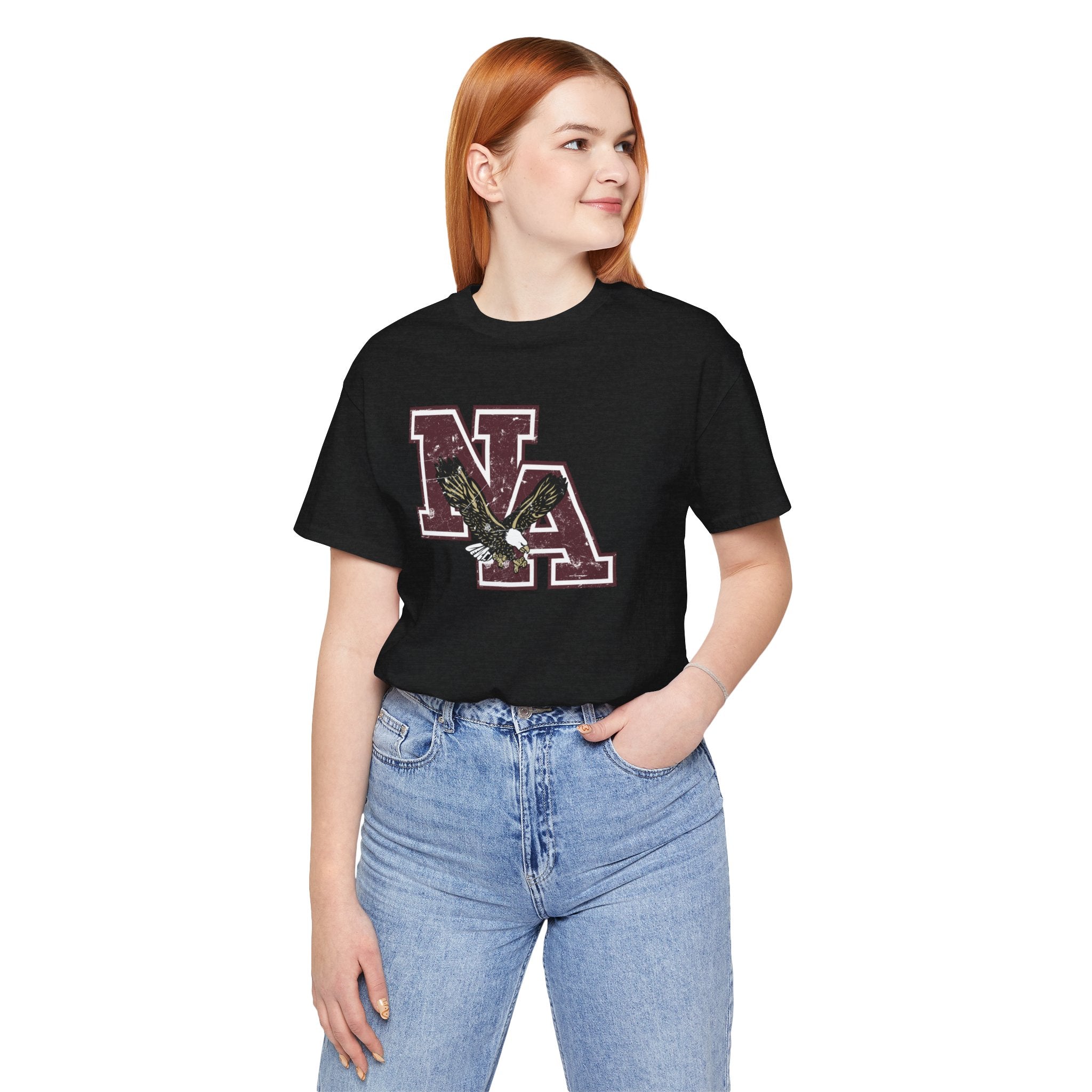 Adult Unisex Vintage Distressed Maroon Logo Short Sleeve Soft Tee