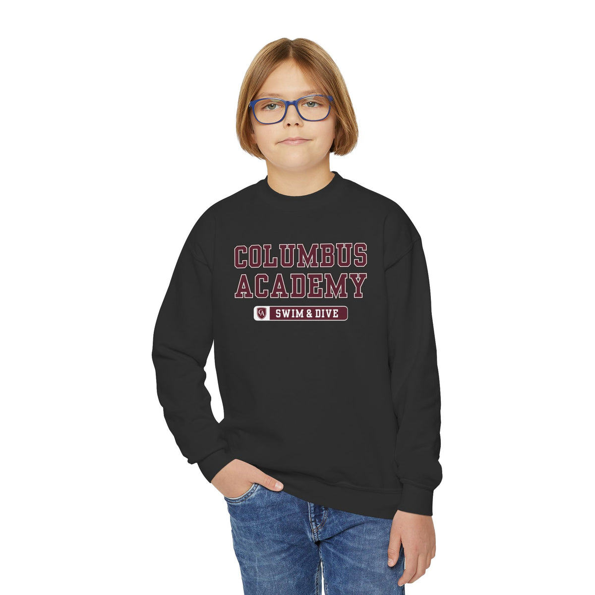Youth Columbus Academy Swim & Dive Graphic Sweatshirt