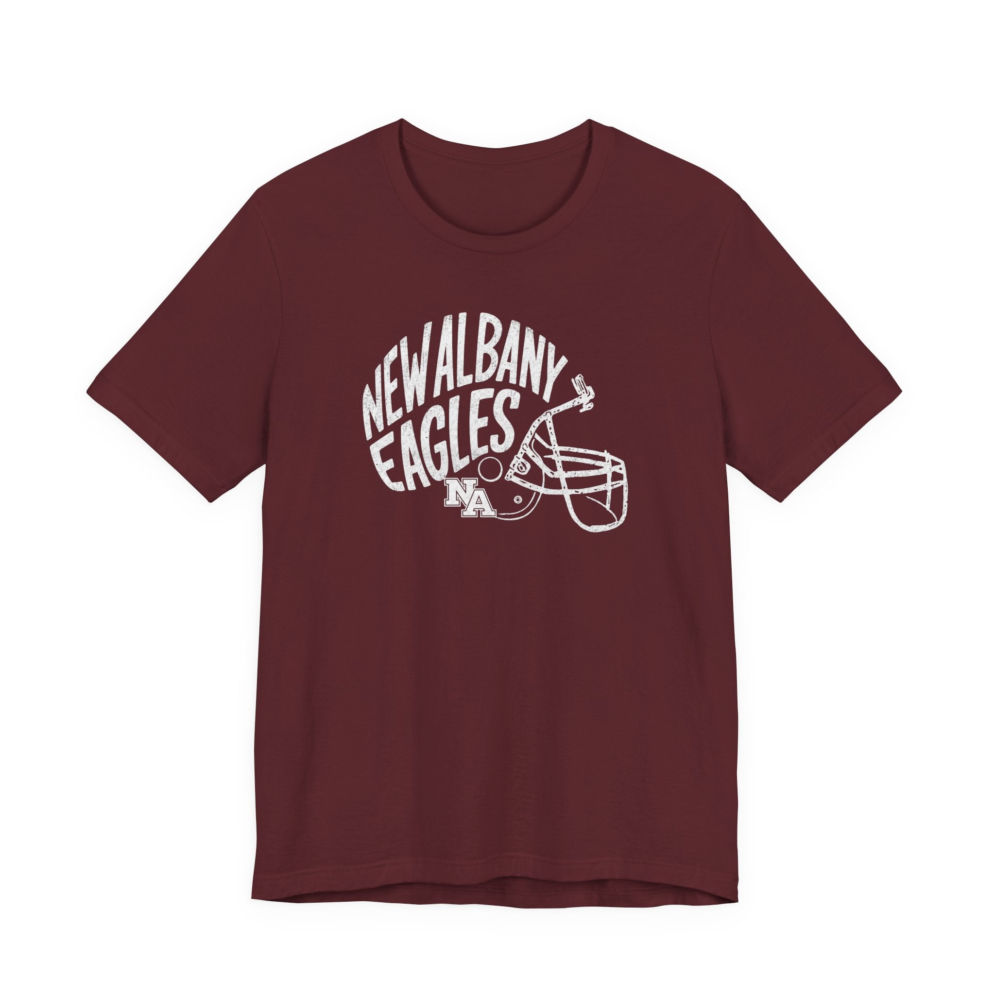 Adult Unisex New Albany Vintage Vibes Football Helmet Graphic Short Sleeve Soft Tee