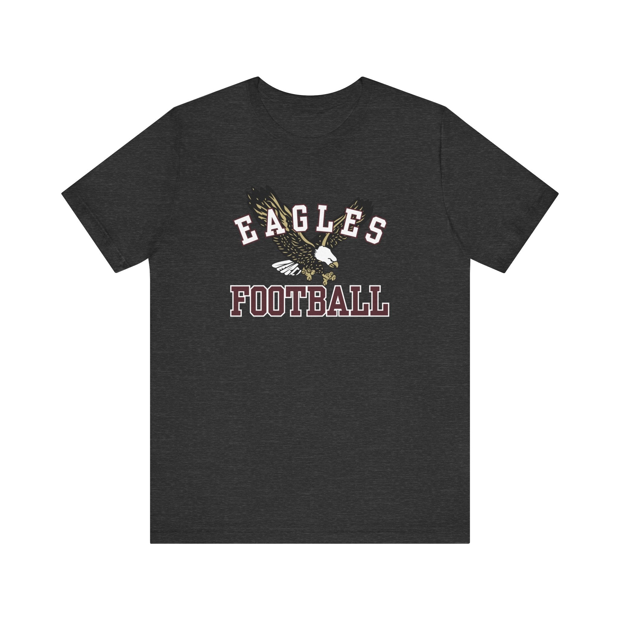 Adult Unisex Flying Football Eagle Graphic Short Sleeve Soft Tee