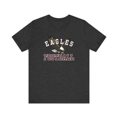 Adult Unisex Flying Football Eagle Graphic Short Sleeve Soft Tee