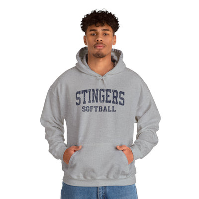 Adult Unisex Stingers Softball Vintage Distressed Graphic Hoodie