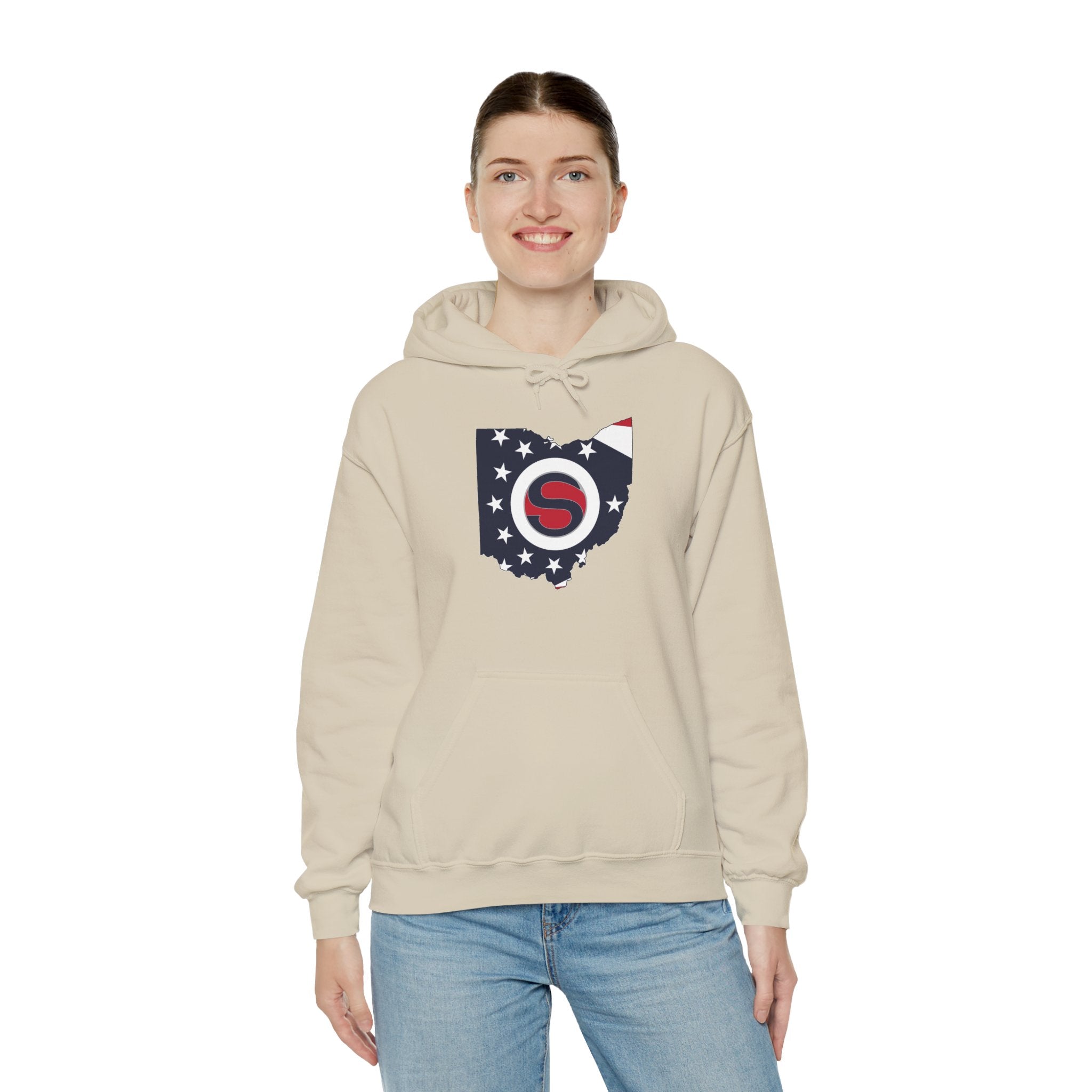 Adult Unisex Stingers Softball State Logo Graphic Hoodie