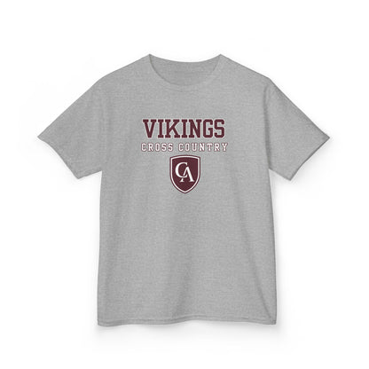 Youth Columbus Academy Vikings Cross Country Graphic Short Sleeve Gildan Heavy Tee
