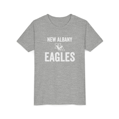 Youth New Albany Vintage Distressed New Albany Eagles Graphic Short Sleeve Soft Tee