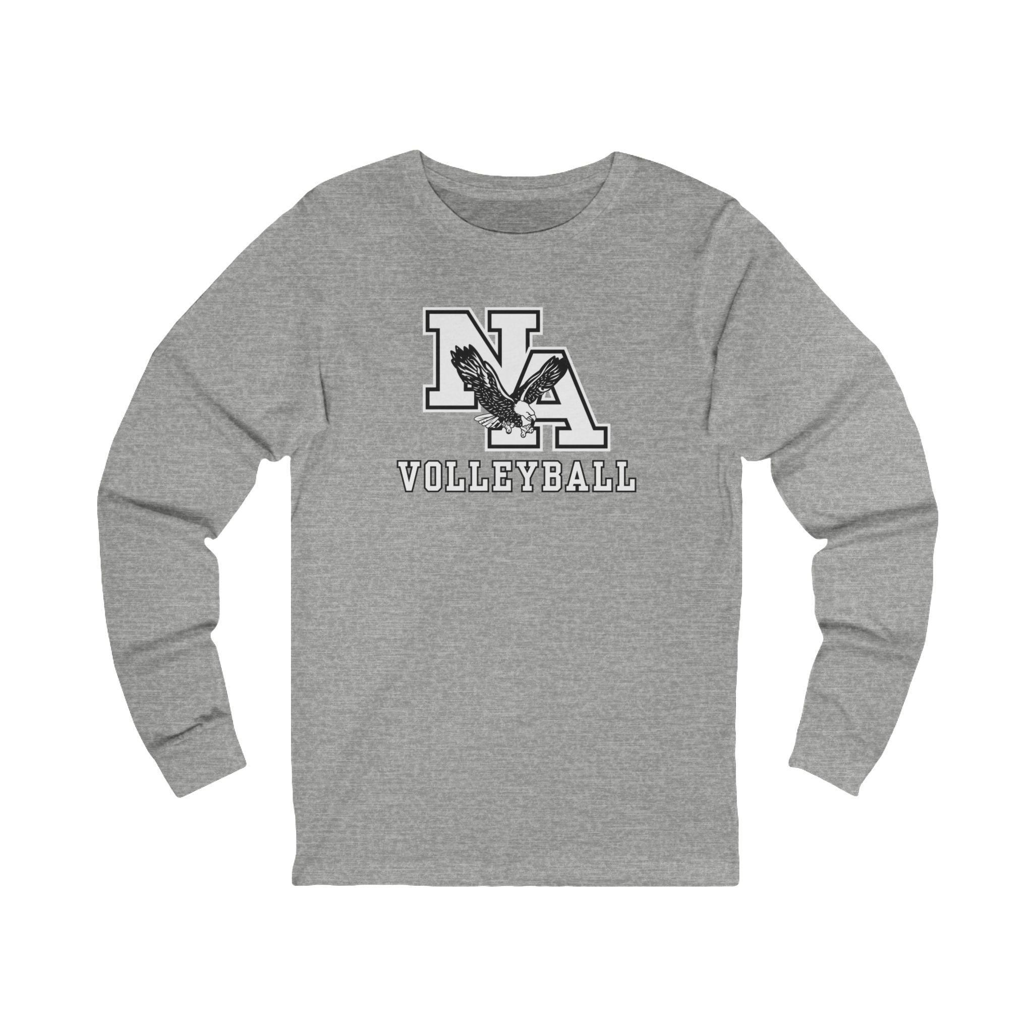 Adult Unisex New Albany Volleyball Classic White and Black Logo Graphic Long Sleeve Soft Tee
