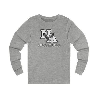 Adult Unisex New Albany Volleyball Classic White and Black Logo Graphic Long Sleeve Soft Tee