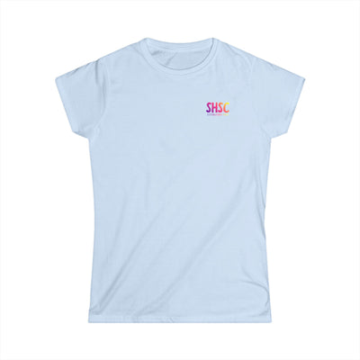 Women's South Hills Swim Club SHSC Ombre Graphic Short Sleeve Gildan Softstyle Tee