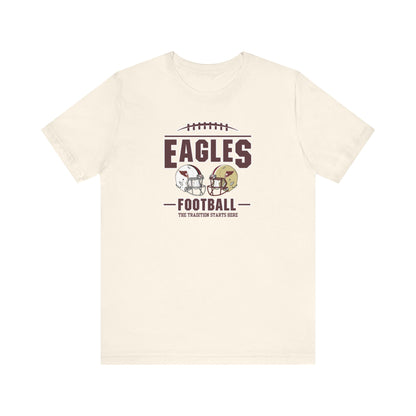 Adult Unisex Eagles Tradition Football Graphic Short Sleeve Soft Tee