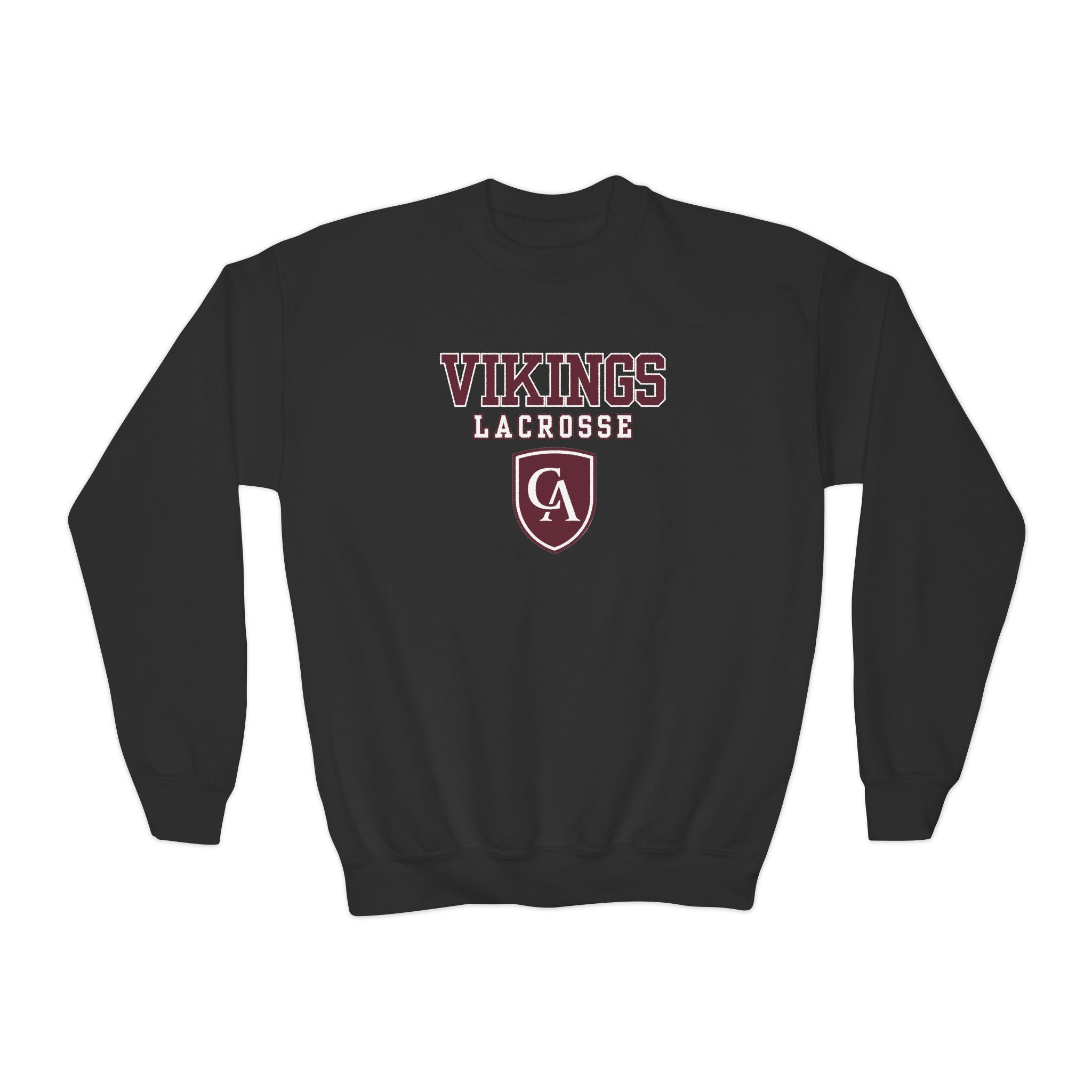 Youth Columbus Academy Vikings Lacrosse Graphic Gildan Heavy Blend Sweatshirt