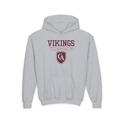Youth Columbus Academy Vikings Wrestling Graphic Gildan Heavy Blend Hoodie