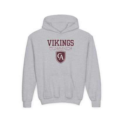 Youth Columbus Academy Vikings Wrestling Graphic Gildan Heavy Blend Hoodie
