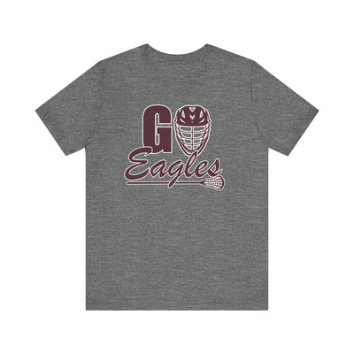 Adult Unisex Go Eagles Lacrosse Graphic Short Sleeve Soft Tee