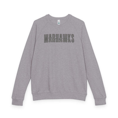 Adult Unisex Westerville Central Warhawks Spirit Script Graphic French Terry Raglan Crewneck