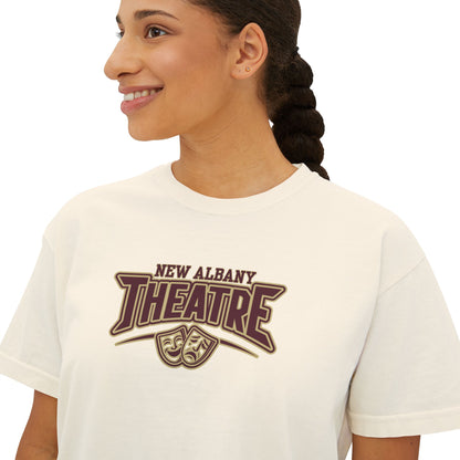 Women's New Albany Theatre Showtime Graphic Boxy Crop Short Sleeve Tee