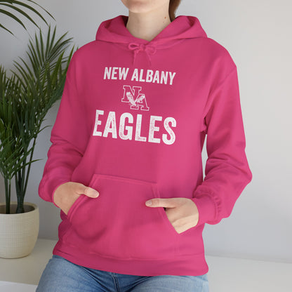 Adult Unisex New Albany Vintage Distressed New Albany Eagles Graphic Hoodie