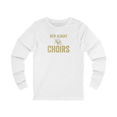 Adult Unisex Vintage Distressed New Albany Choirs Graphic Long Sleeve Soft Tee